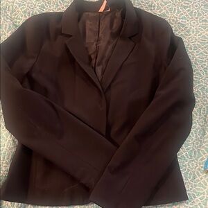 Frenchi Black Blazer Classic Tailored Suit Jacket